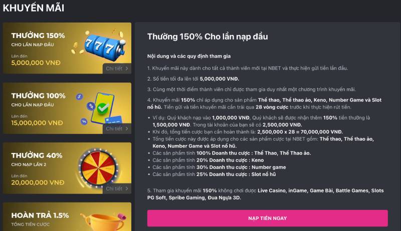 Khuyến Mãi Nbet Mới Nhất Và Chi Tiết Cách Tham Gia 5 Các quy định quan trọng về khuyến mãi NBET